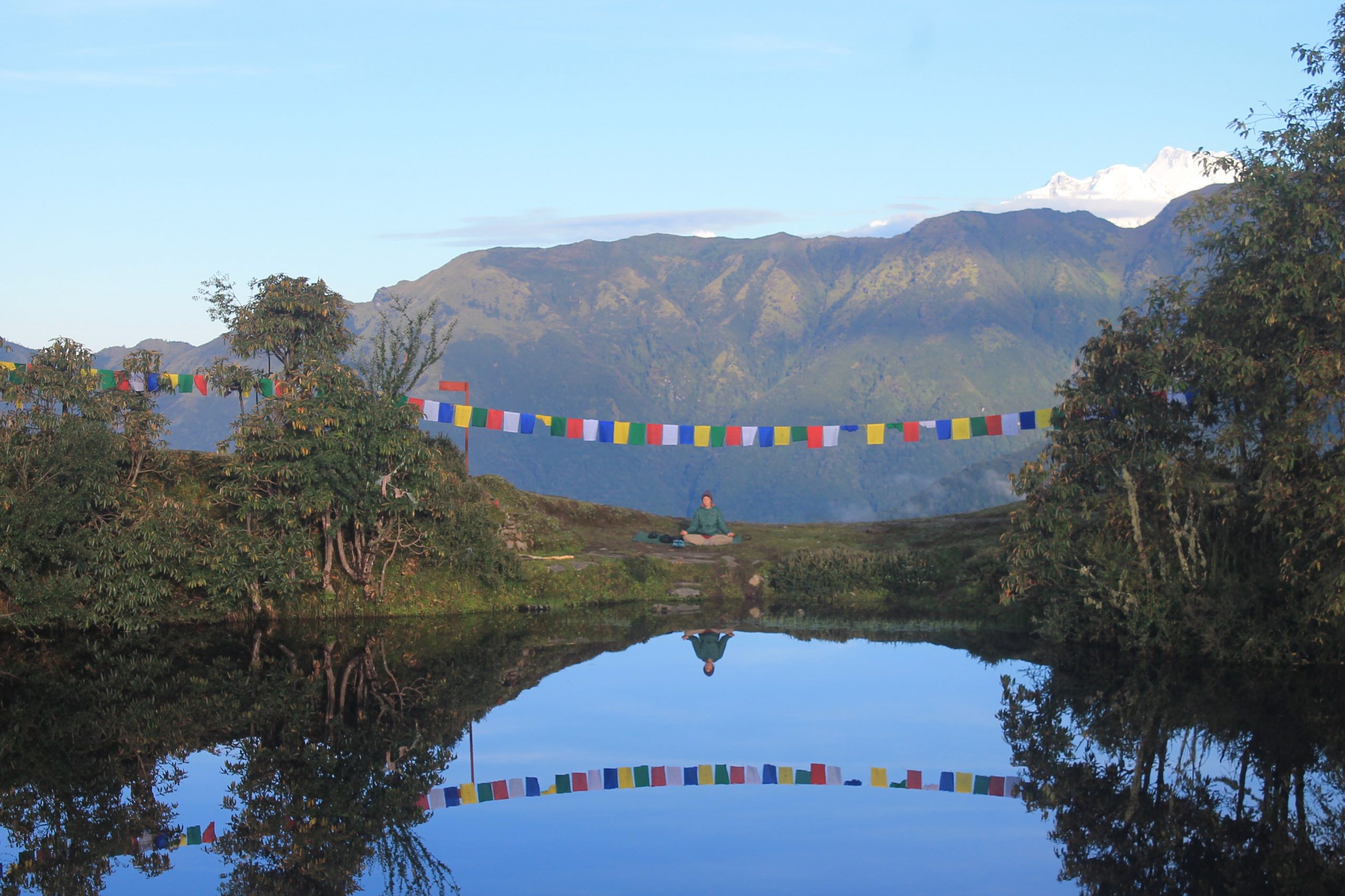 Meditating at Nag Pokhari Sacred Lake